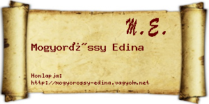 Mogyoróssy Edina névjegykártya