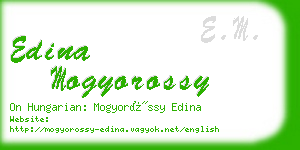 edina mogyorossy business card